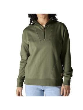 NWT Carhartt Relaxed Fit Half Zip Sweatshirt M Medium Tencel Series Dusty Olive